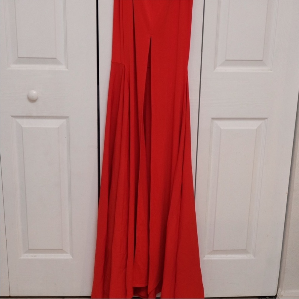 NWT RED Strapless Sweetheart Mermaid Gown | Coquette Glam Prom Size 9 - Picture 5 of 10